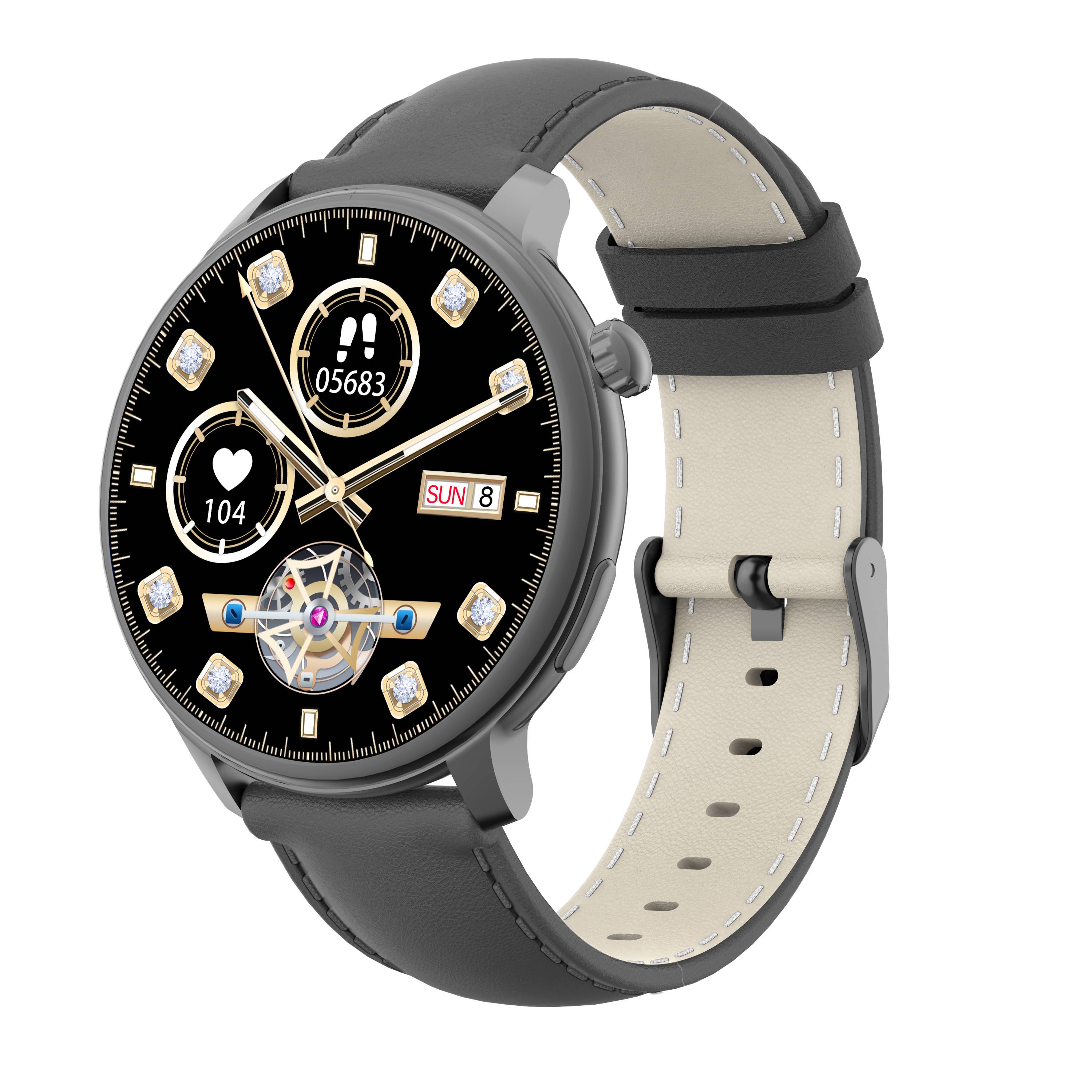 Smartwatch mit Überwachung von Herzfrequenz, Blutdruck und Blutsauerstoff Black