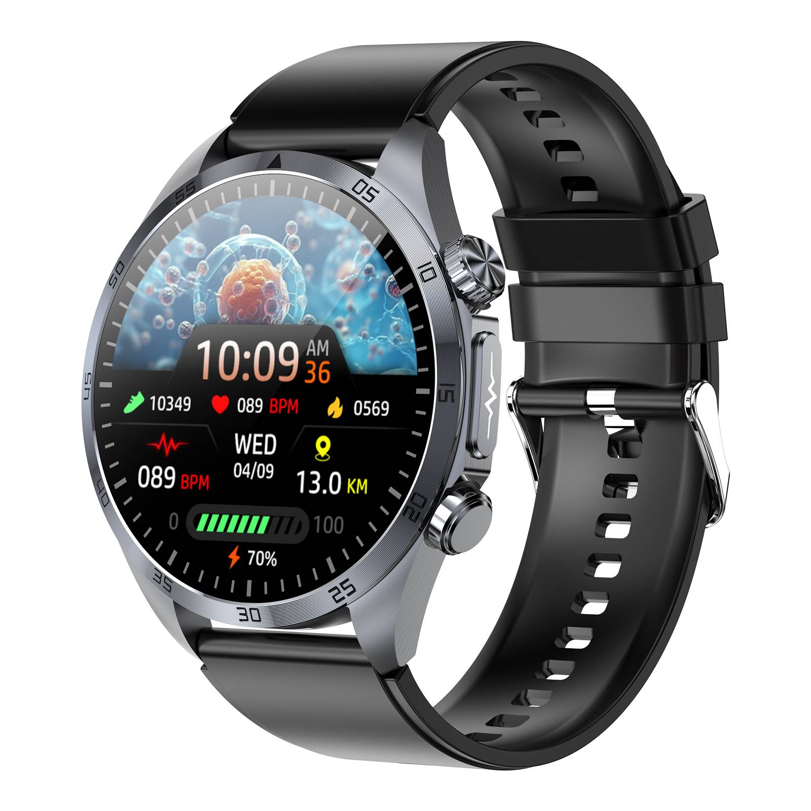 Smartwatch mit fortschrittlichem Gesundheits-Tracking Black