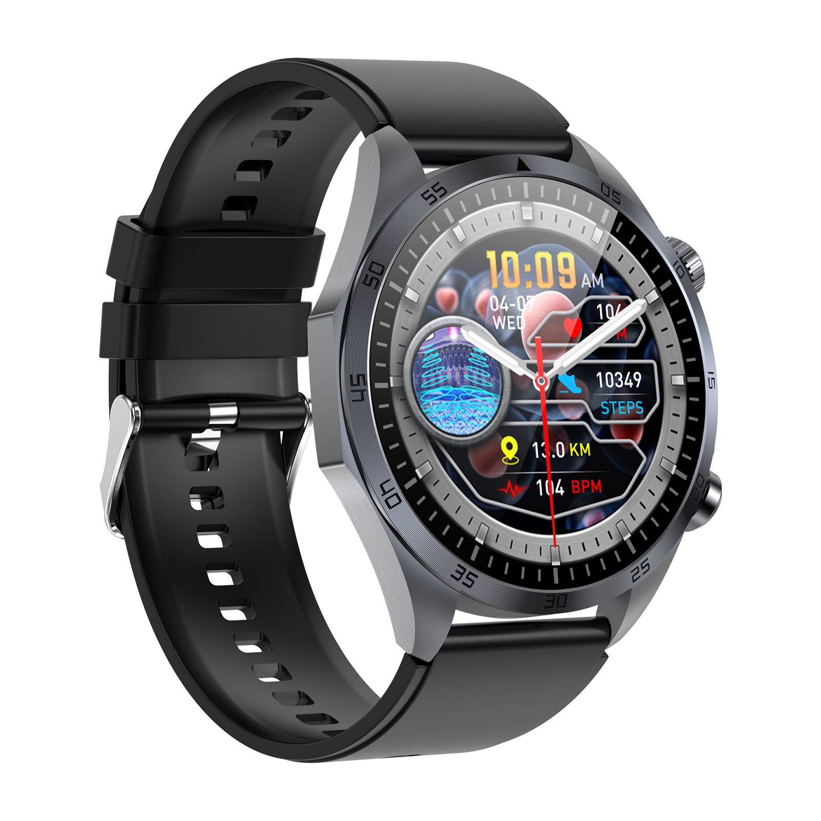 Smartwatch mit fortschrittlichem Gesundheits-Tracking Black