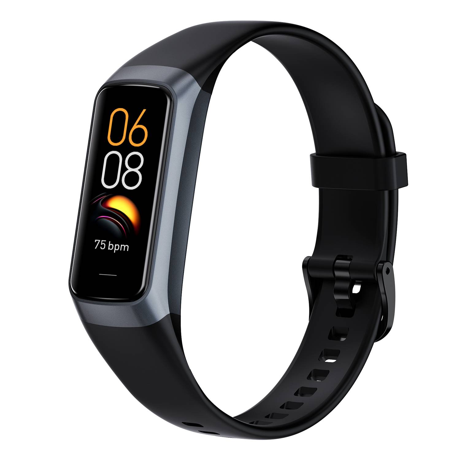 Smartwatch mit Herzfrequenz- und Blutdruckmesser Black
