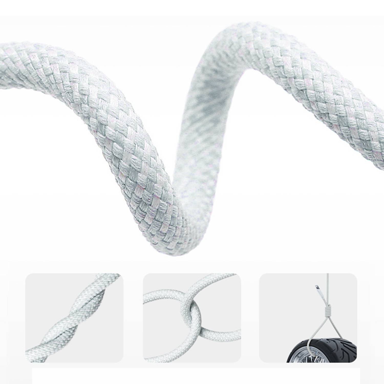 2 m USB-C-auf-C-Kabel, 2er-Pack White