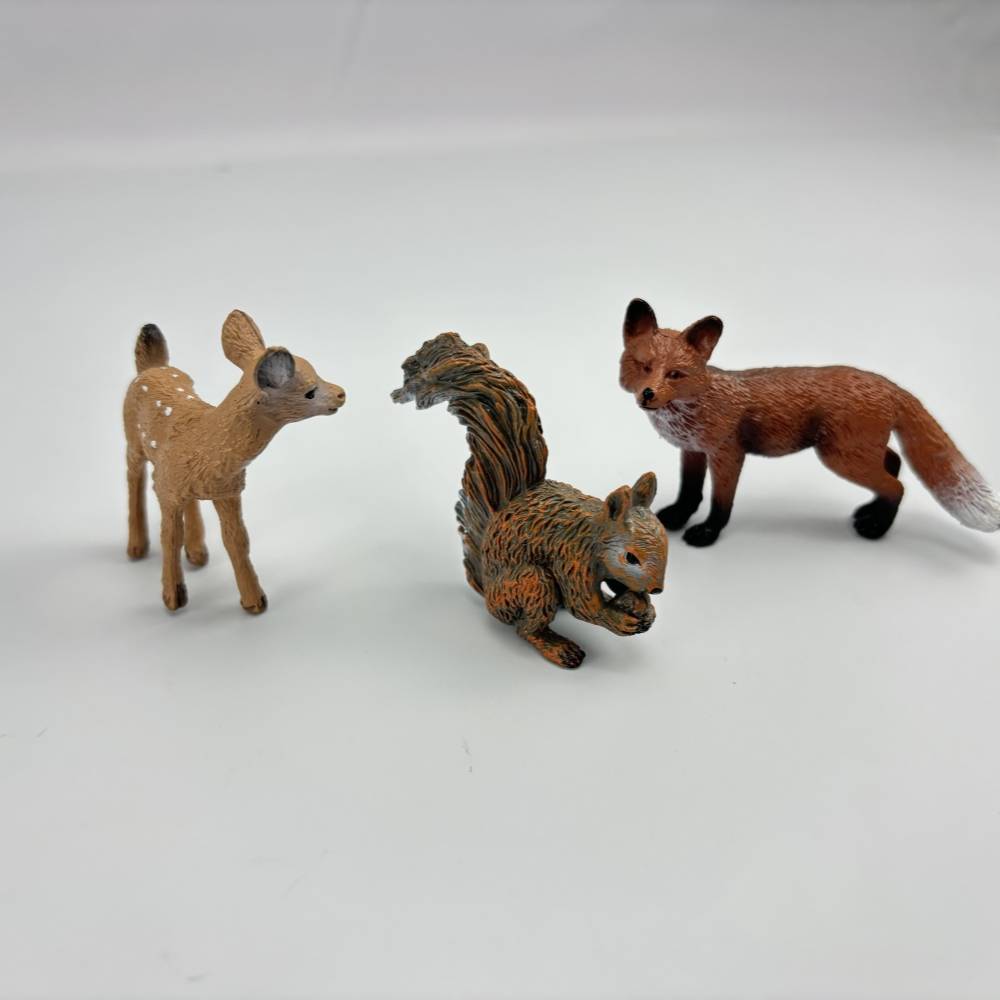 Realistische Waldtierfiguren 6er Set Waldtiere eingestellt