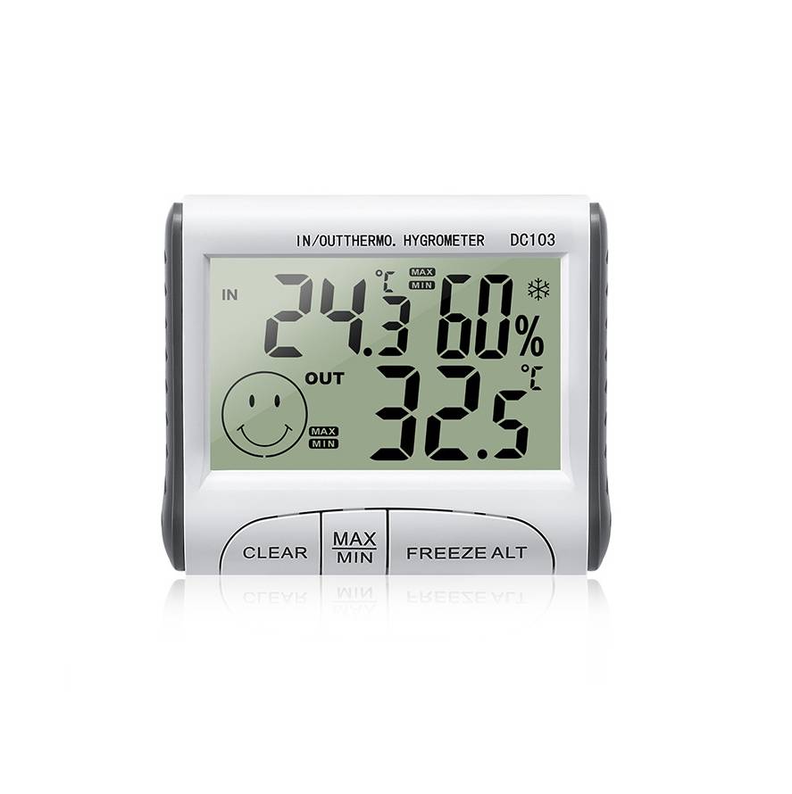 Digitales Thermometer-Hygrometer - Weiß