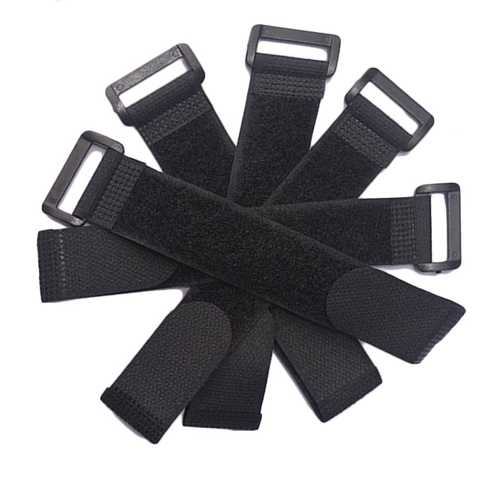 Schwarzer Klettverschluss, 10er-Pack M