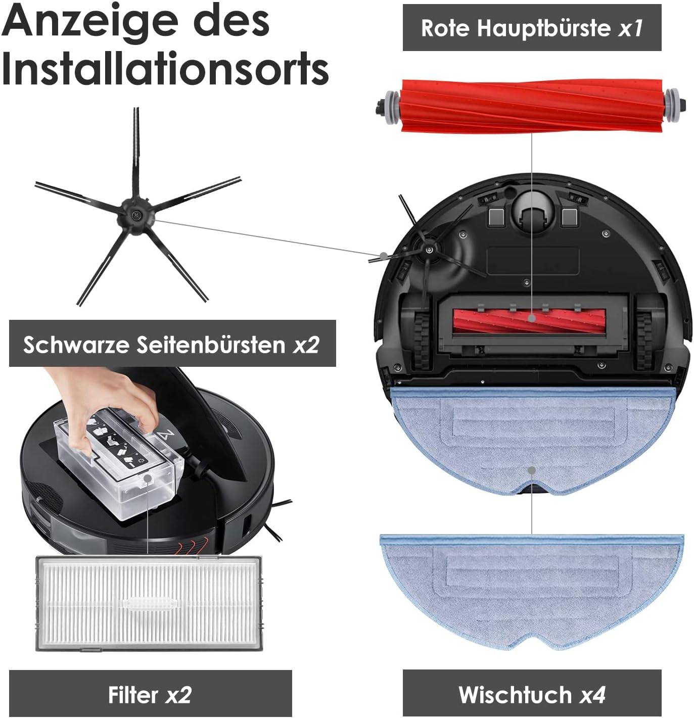 Ersatzteilset für Xiaomi Roborock S7 MaxV Ultra/S7 Pro Ultra
