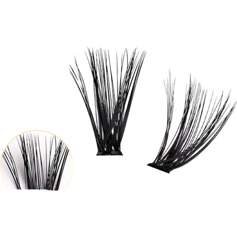 Gemischte Wimpern 20 Paare + 50 Büschel