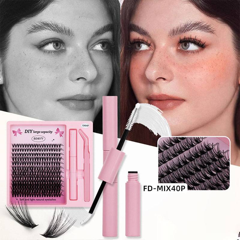 Gemischte Wimpern 20 Paare + 50 Büschel