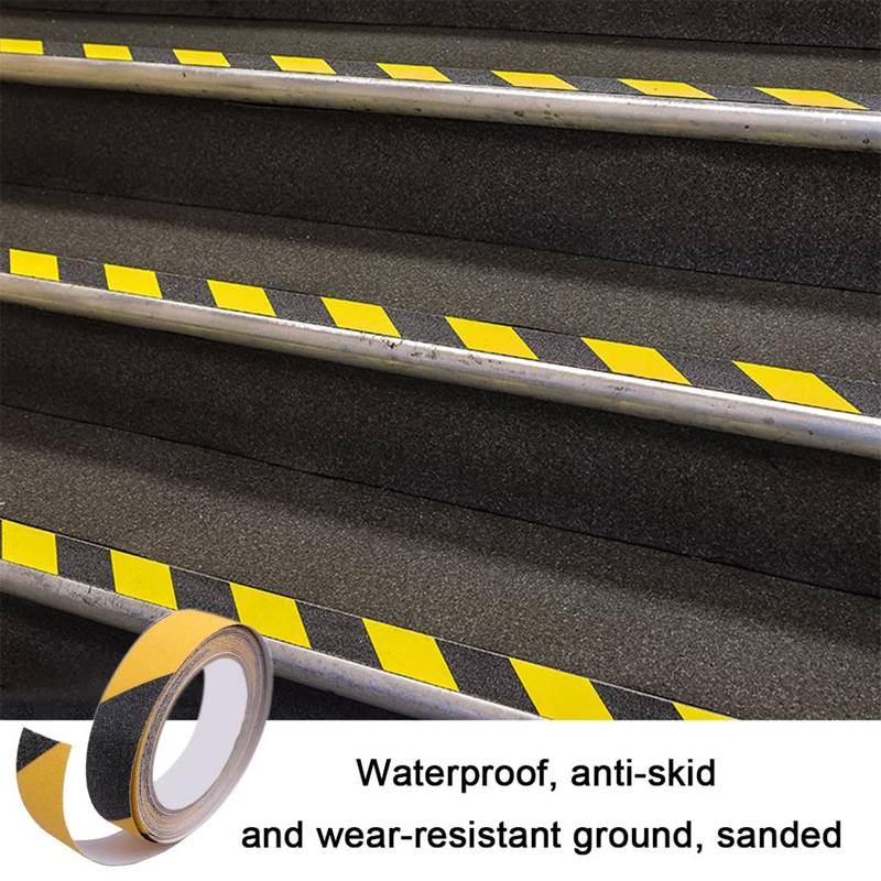 Anti-Rutsch-Klebeband Schwarz und Gelb – 5 cm x 5 m – für mehr Sicherheit