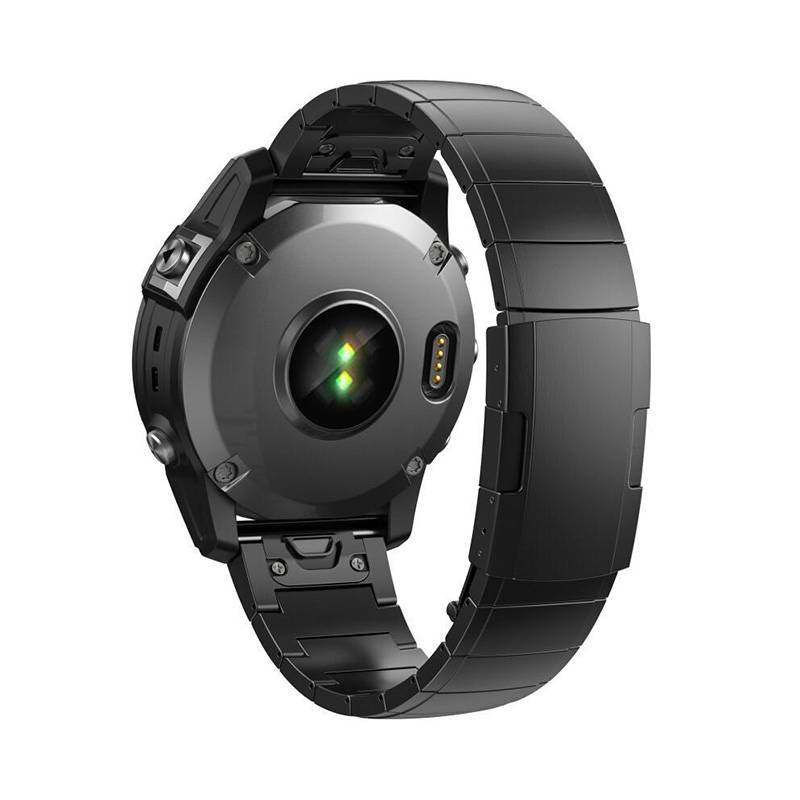 Schnellverschluss-Titan-Uhrenarmband für Garmin Fenix 7X 6X Pro 5X Plus Black 26 mm