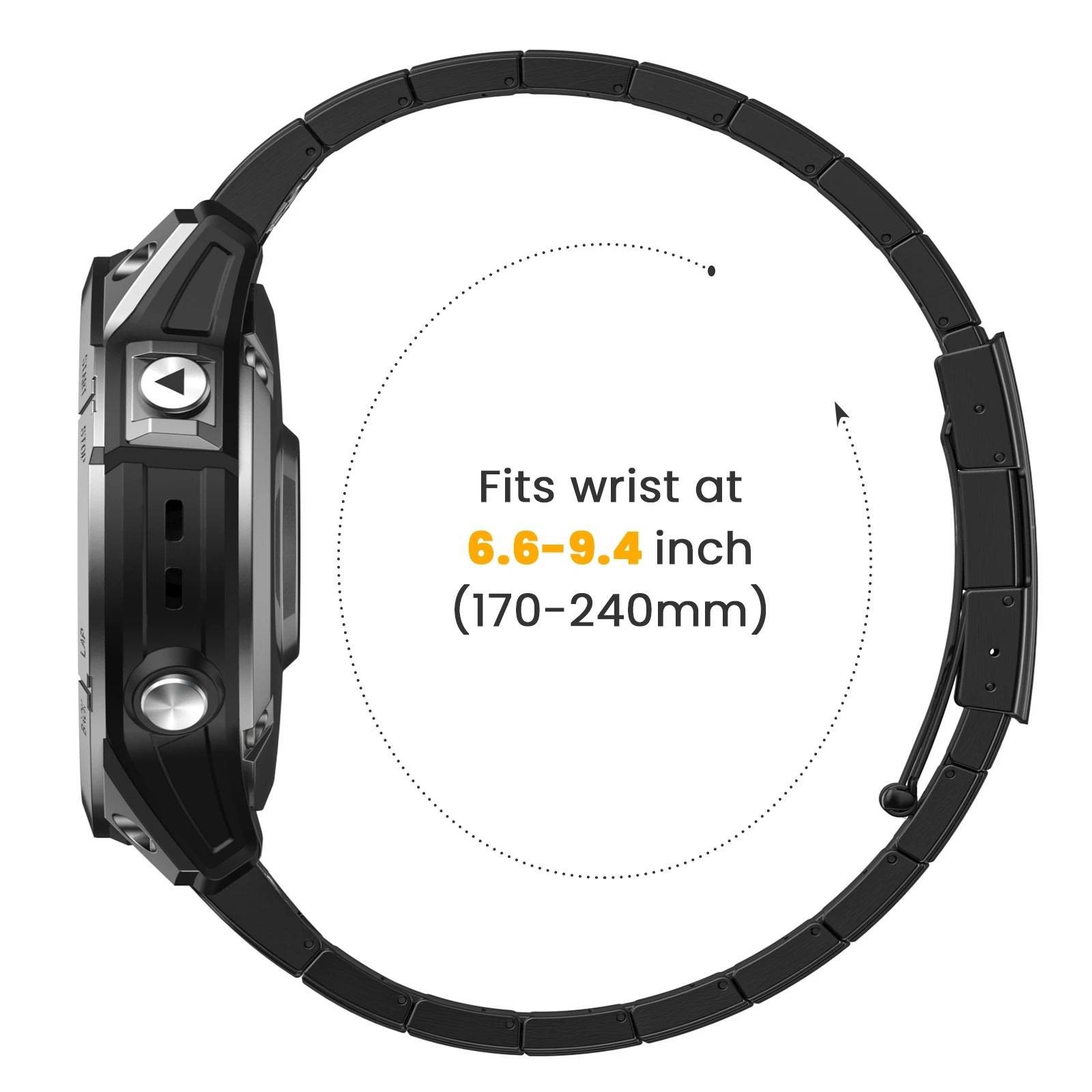 Schnellverschluss-Titan-Uhrenarmband für Garmin Fenix 7X 6X Pro 5X Plus Black 26 mm