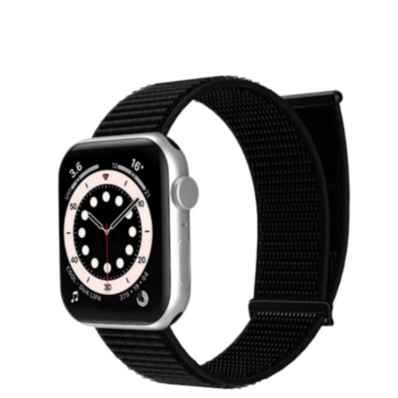 Nylon Loop Uhrenarmband für Apple iWatch Black M