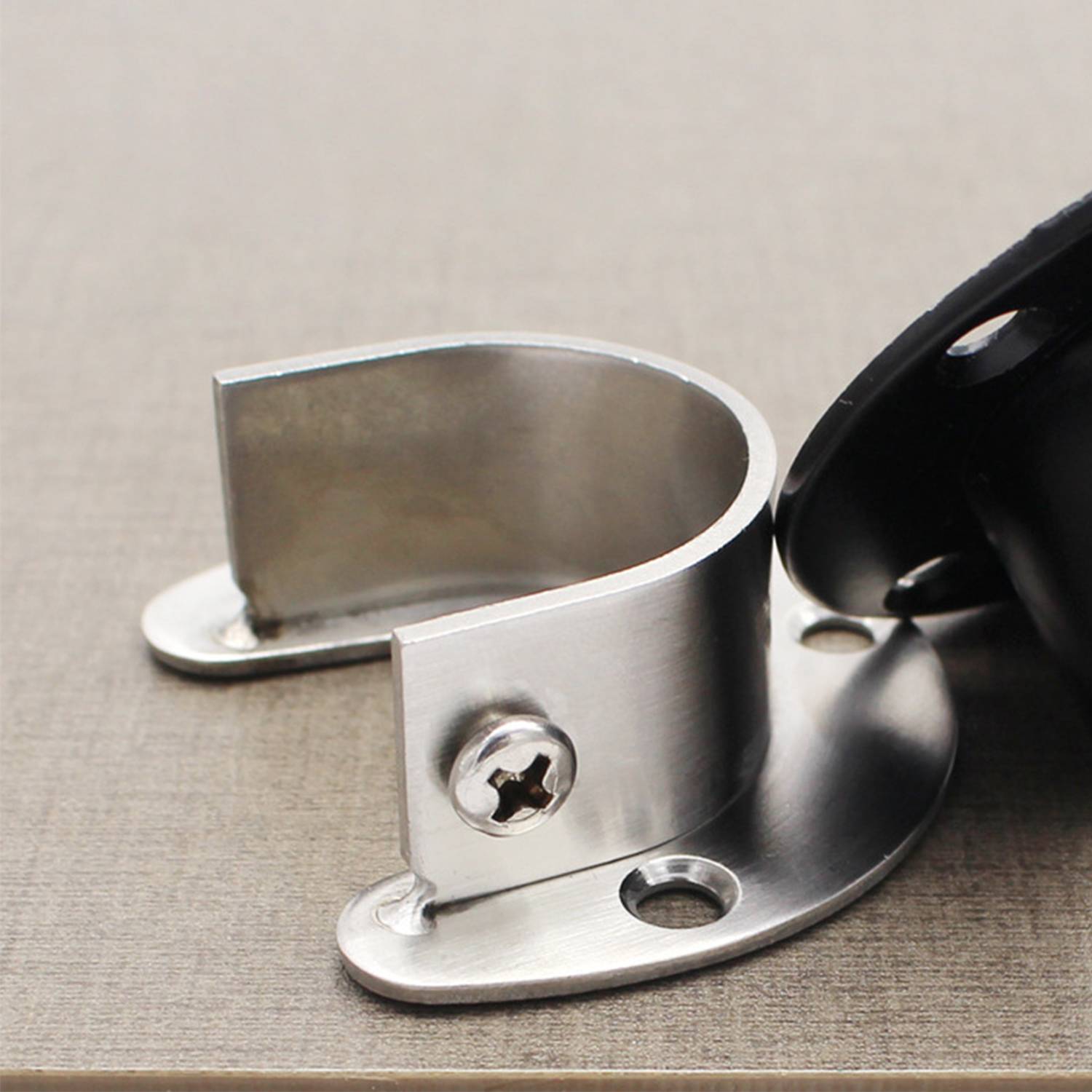 Kleiderstangenhalterungen aus Edelstahl, 2er-Pack Silver S