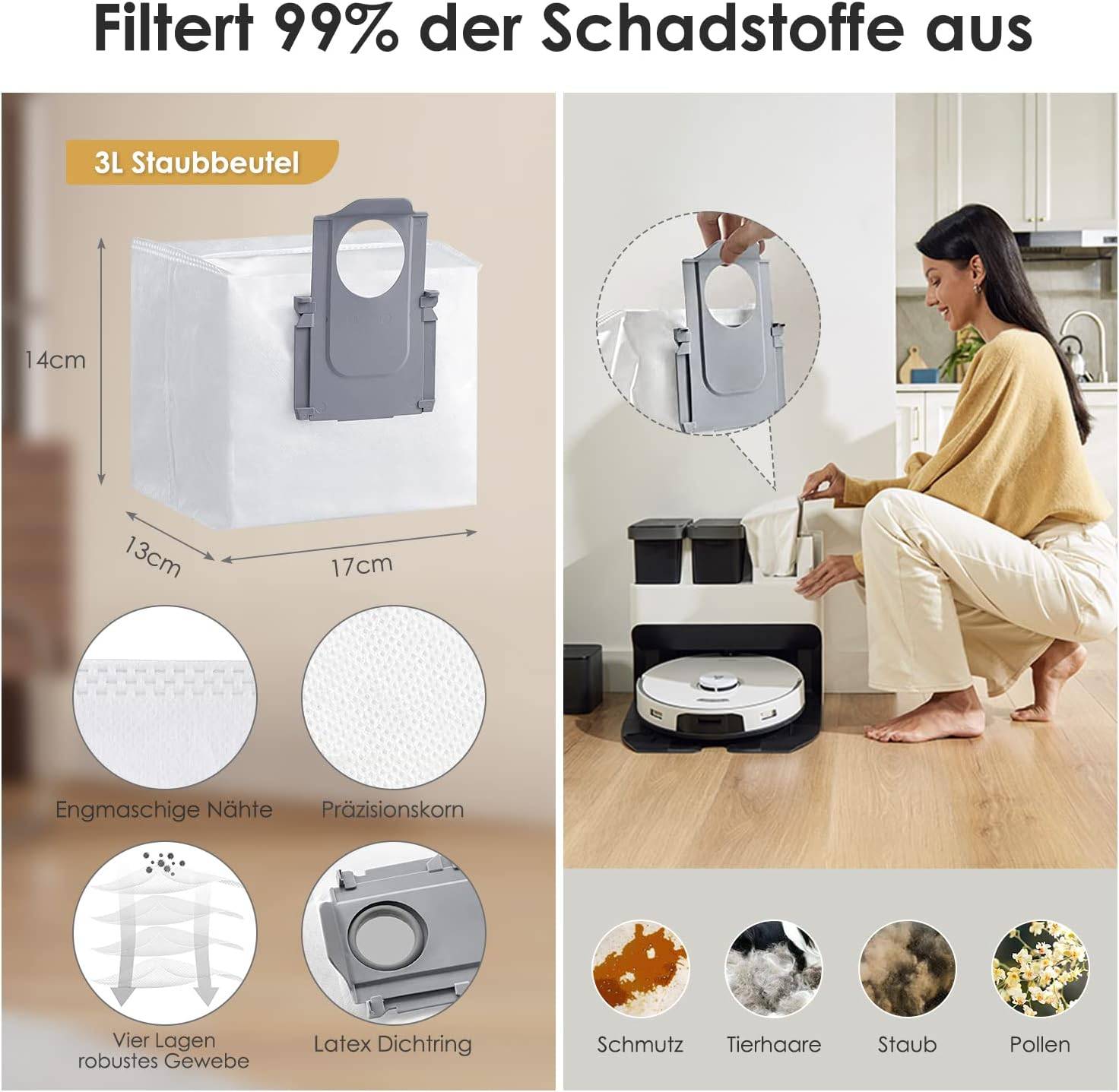Zubehörset für Xiaomi Roborock S7 Pro Ultra/S7 MaxV Ultra