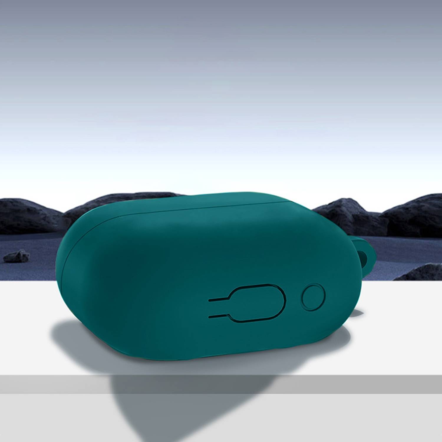 Schutzhülle aus Silikon für Samsung Galaxy Buds3/Buds3 Pro mit Karabinerhaken Black