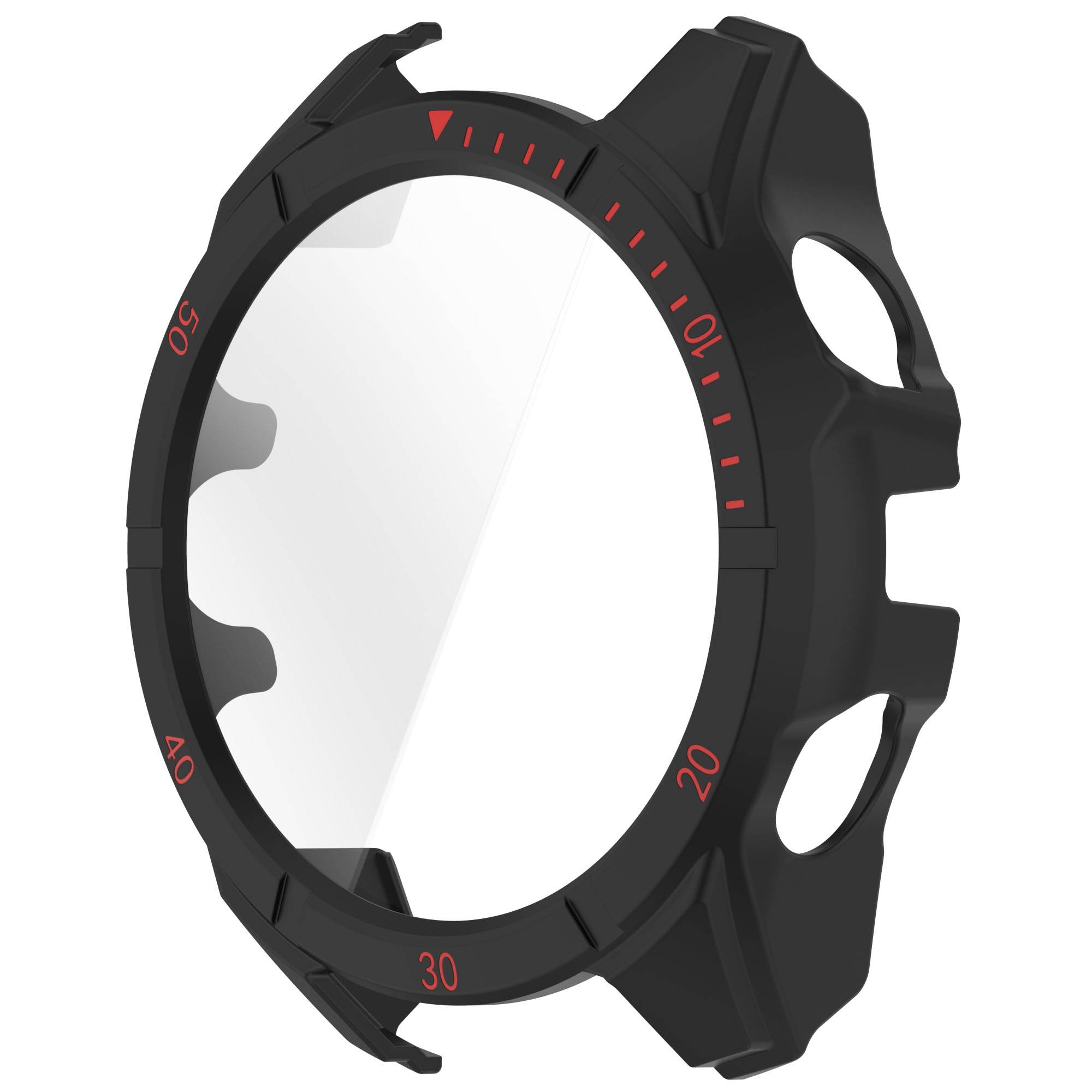 Schutzhülle für Garmin Fenix 8 Uhr Black+Red 47 MM