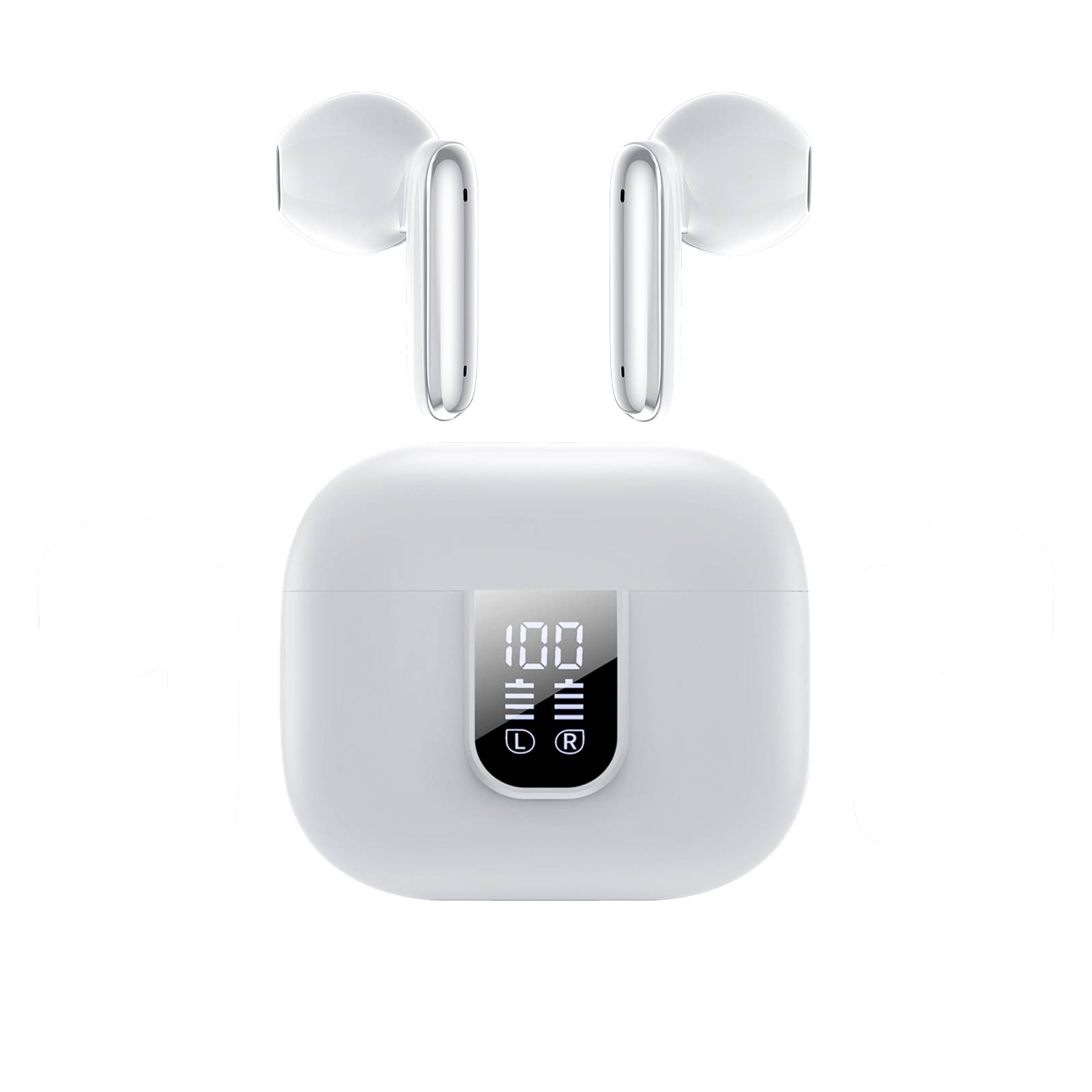 J11 Plus TWS-Ohrhörer: 6-Mikrofon-Geräuschunterdrückung für kristallklaren Klang White