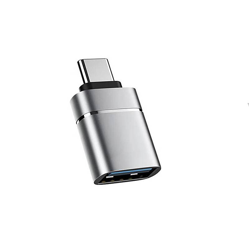 2er-Pack USB 3.0 auf Typ-C Adapter mit elegantem Silber-Finish
