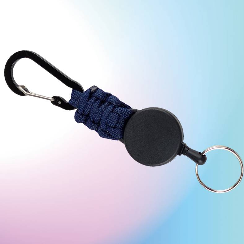 2er-Pack einziehbarer Schlüsselanhänger, robuster Zug-Schlüsselanhänger mit Gürtelclip NavyBlue