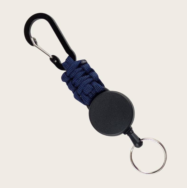 2er-Pack einziehbarer Schlüsselanhänger, robuster Zug-Schlüsselanhänger mit Gürtelclip NavyBlue