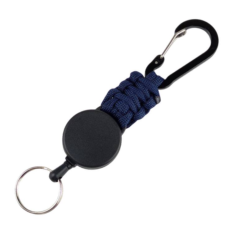 2er-Pack einziehbarer Schlüsselanhänger, robuster Zug-Schlüsselanhänger mit Gürtelclip NavyBlue
