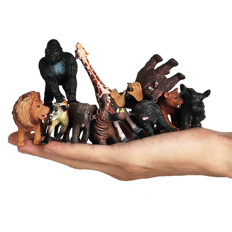 Realistisches Wildtierfiguren-Set - 12-teilig