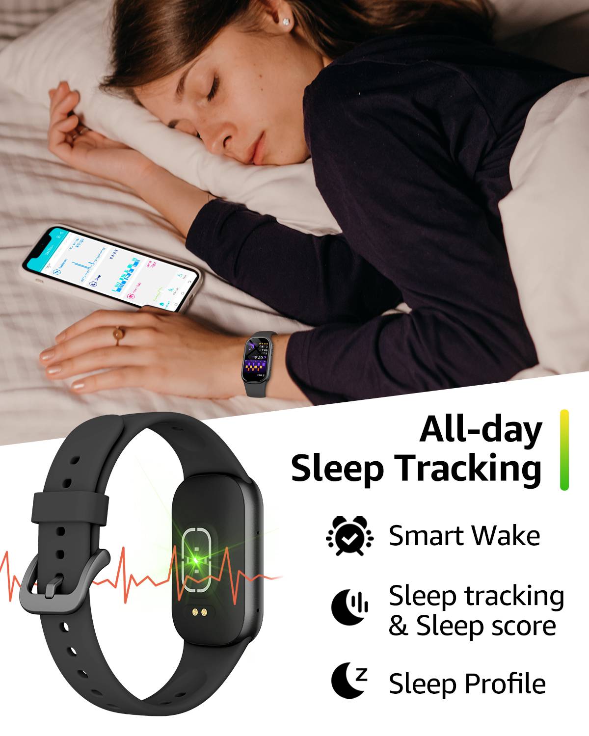 Multifunktions-Smartwatch mit Bluetooth-Anrufen, 1.47in quadratischem TFT, IP68, 150mAh, kompatibel mit Da Fit Black
