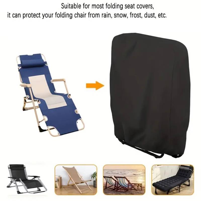 Klappstuhlbezug mit Aufbewahrungstasche - Schwarz - 210D Oxford-Gewebe