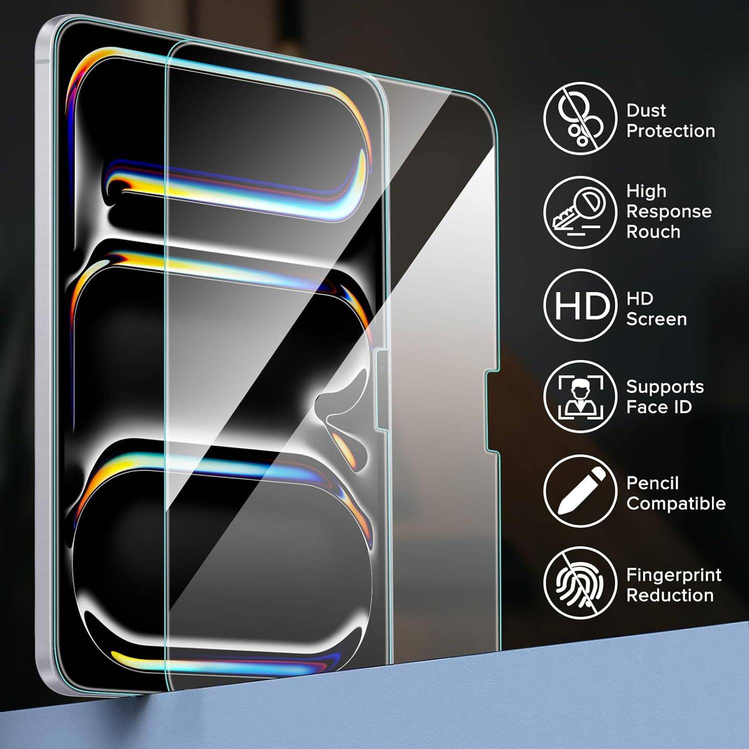 2.5D Displayschutzfolie für iPad - HD Gehärtetes Glas (2er-Pack) iPad Pro 10.5/Air3(2019)