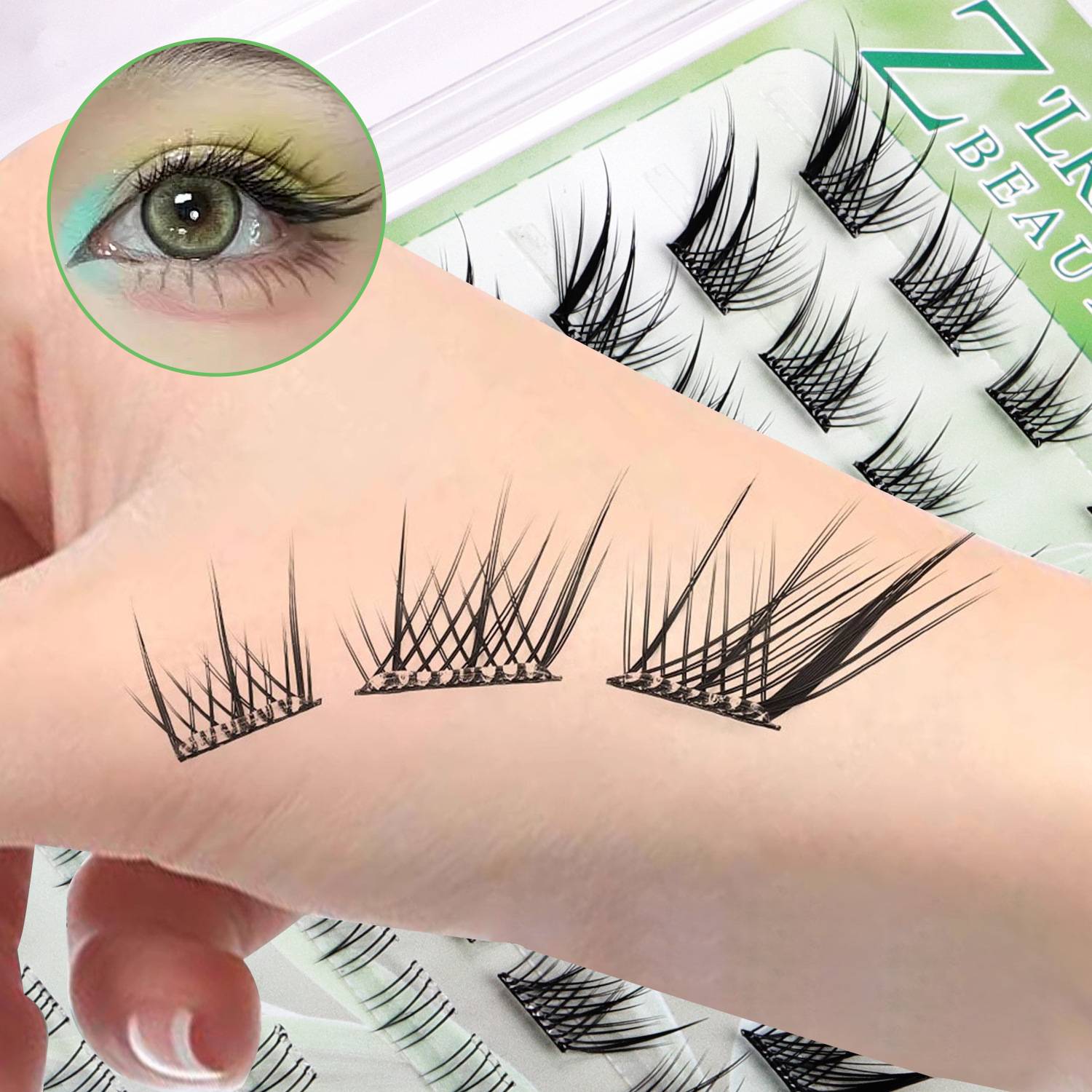 DIY Magnetisches Wimpernset - Kamelien- und Sonnenblumenstil