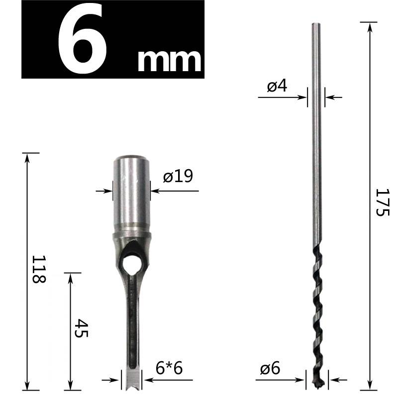 Holzbohrer – Vierkantbohrer für exakte Löcher 6 mm