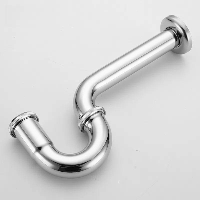 P-Trap-Wandabflussrohr aus Edelstahl S