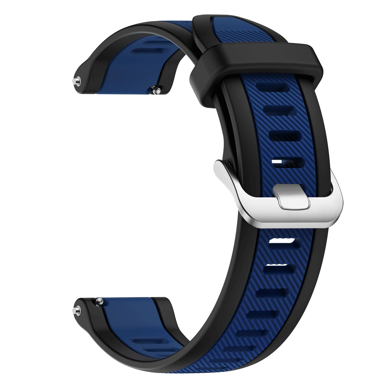 Silikon-Uhrenarmband für Garmin Smartwatches Blue+Black 22 mm