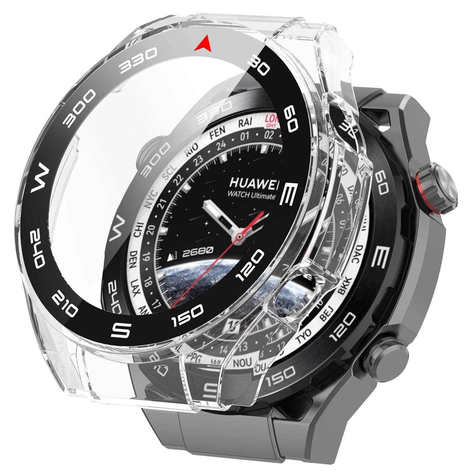 Schutzhülle für Huawei Watch Ultimate – Integrierte Schale und Gehäuse in Silber Transparent