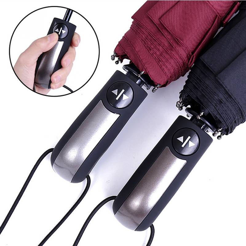 Automatischer Taschenschirm - 10 Speichen Schwarzkleber NavyBlue