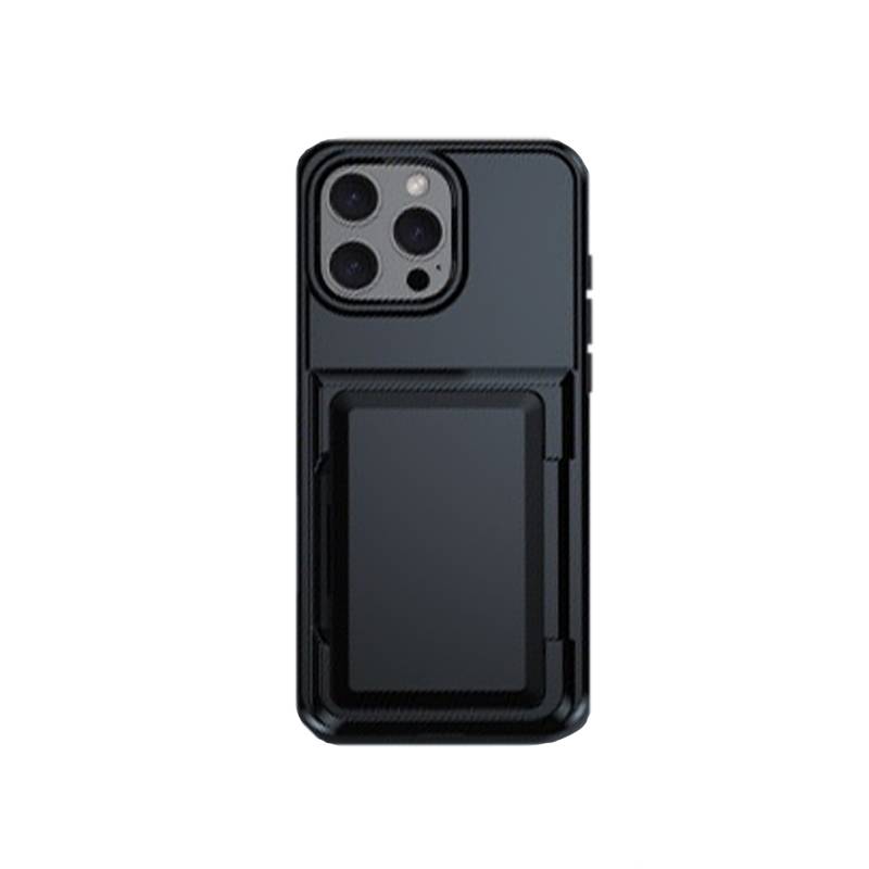 Schutzhülle mit Kartenhalter für iPhone - Schwarz iPhone 11 Pro Max