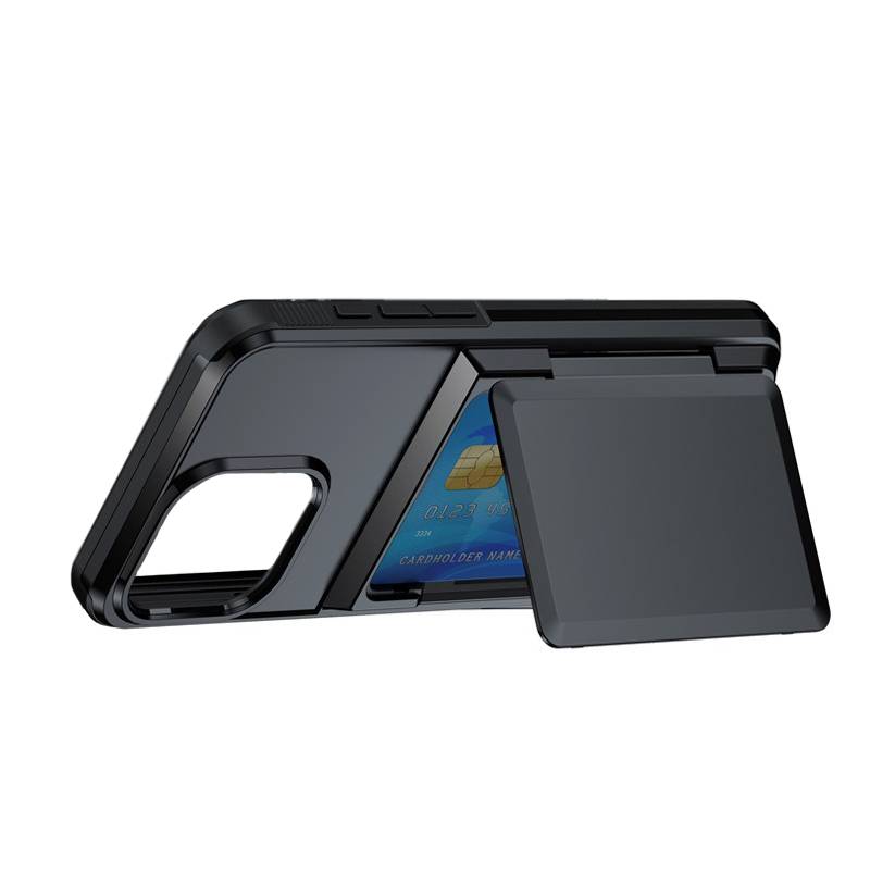 Schutzhülle mit Kartenhalter für iPhone - Schwarz iPhone 11 Pro Max