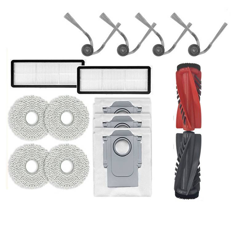 Roborock Q Revo Curv Zubehörpaket - 1 Hauptbürste, 4 Wischtücher, 2 Filter, 3 Staubbeutel, 4 Seitenbürsten – Komplettset für effizientes Reinig
