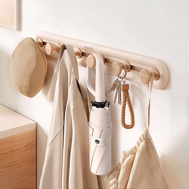 Automatischer Regenschirm mit Ringclip – faltbarer Reiseschirm White