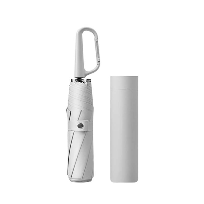 Automatischer Regenschirm mit Ringclip – faltbarer Reiseschirm Grey