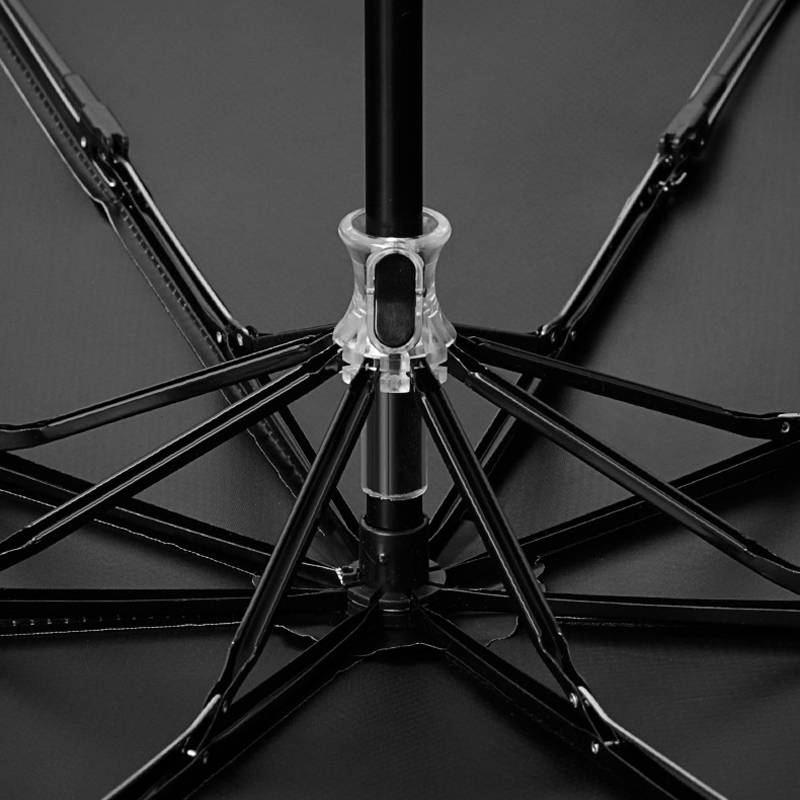 Automatischer Regenschirm mit Ringclip – faltbarer Reiseschirm Black