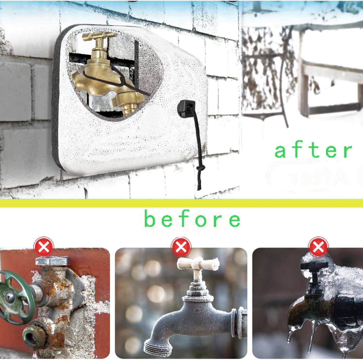 Wasserhahnabdeckung Winterschutz, Außenwasserhahnabdeckungen für Frostwetter