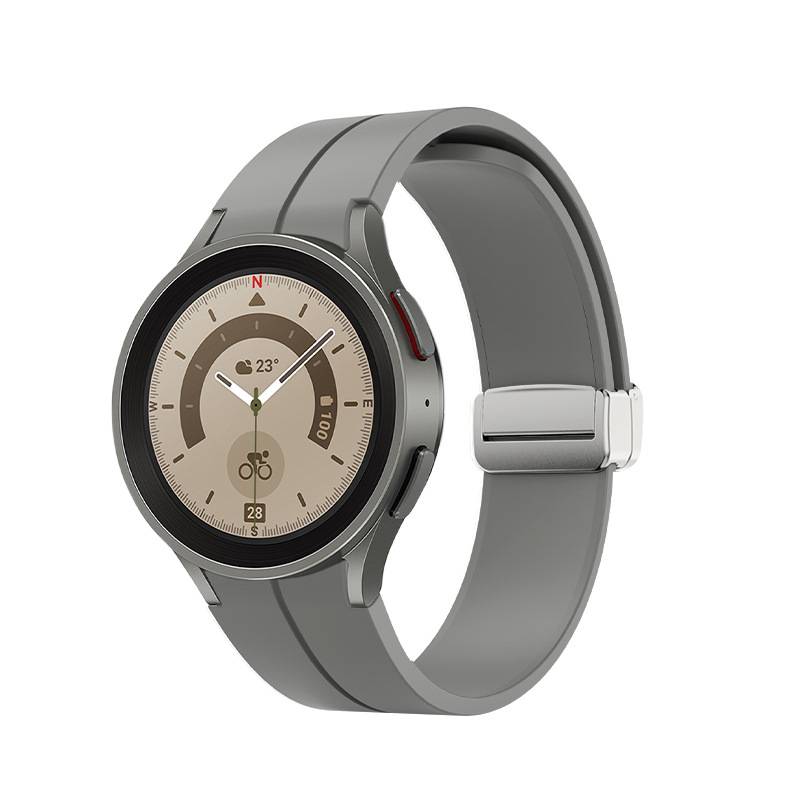 Silikon-Uhrenarmband mit Schnalle für Samsung Watch 5 Pro Grey