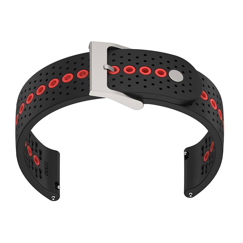 Suunto 9 Peak Armband - Atmungsaktives Silikon Uhrenarmband Black+Orange