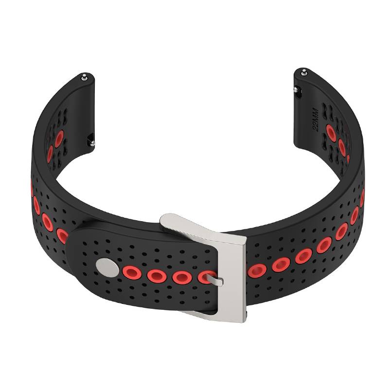 Suunto 9 Peak Armband - Atmungsaktives Silikon Uhrenarmband Black+Orange