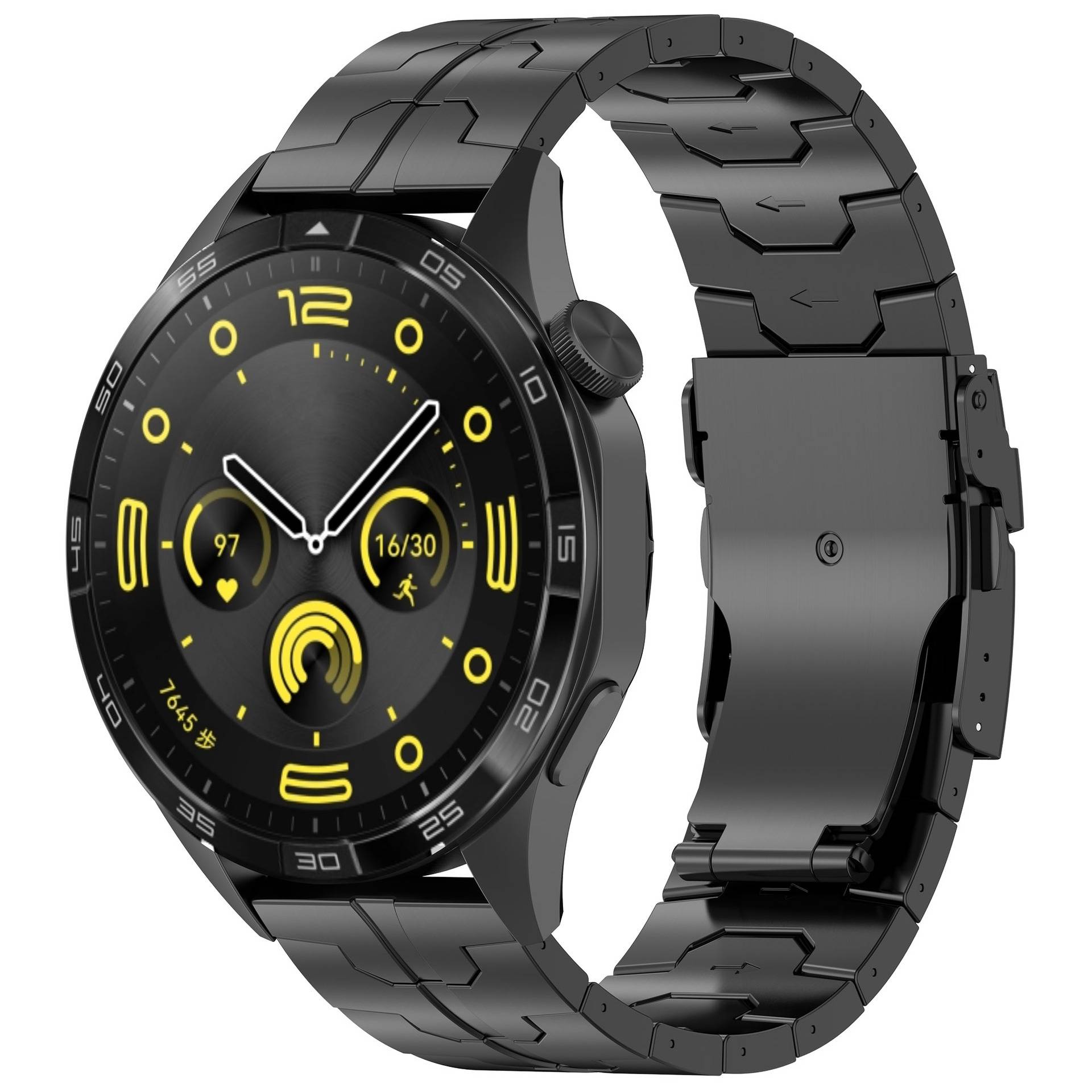Titan-Uhrenarmband für 22-mm-Smartwatch Black Sicherheitsverschluss