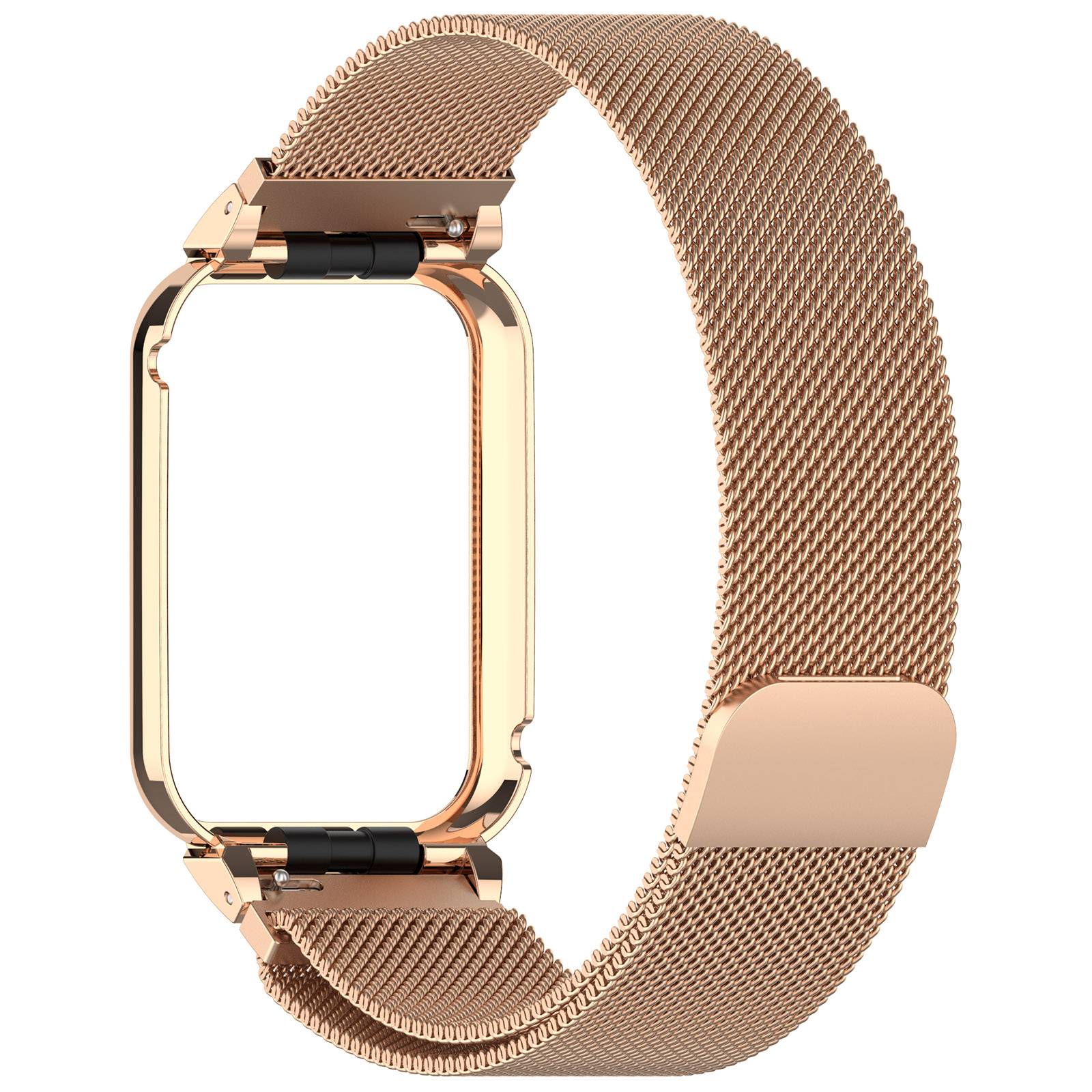 Xiaomi Band 9 Pro Metallrahmen mit Milanaise-Armband - Roségold