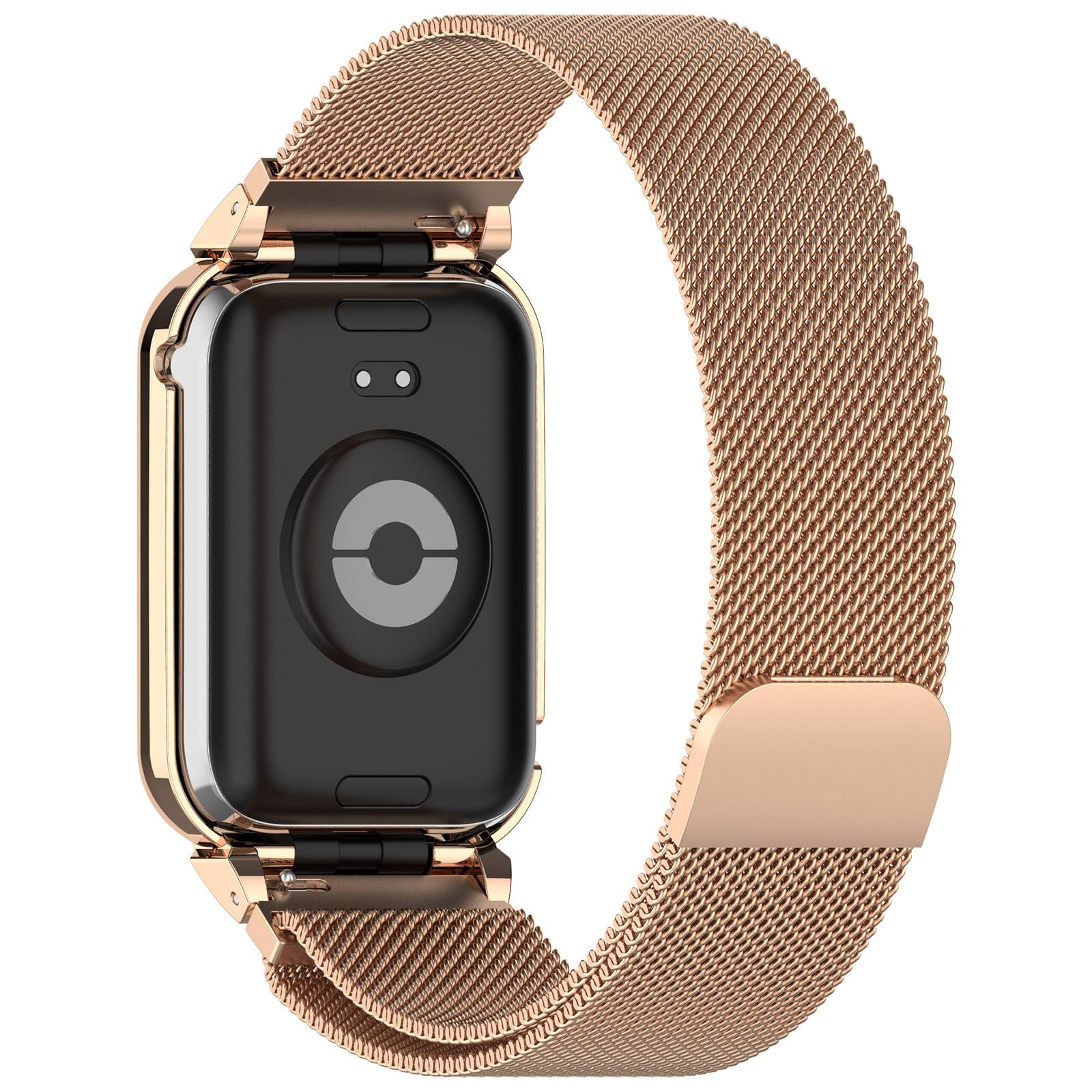 Xiaomi Band 9 Pro Metallrahmen mit Milanaise-Armband - Roségold