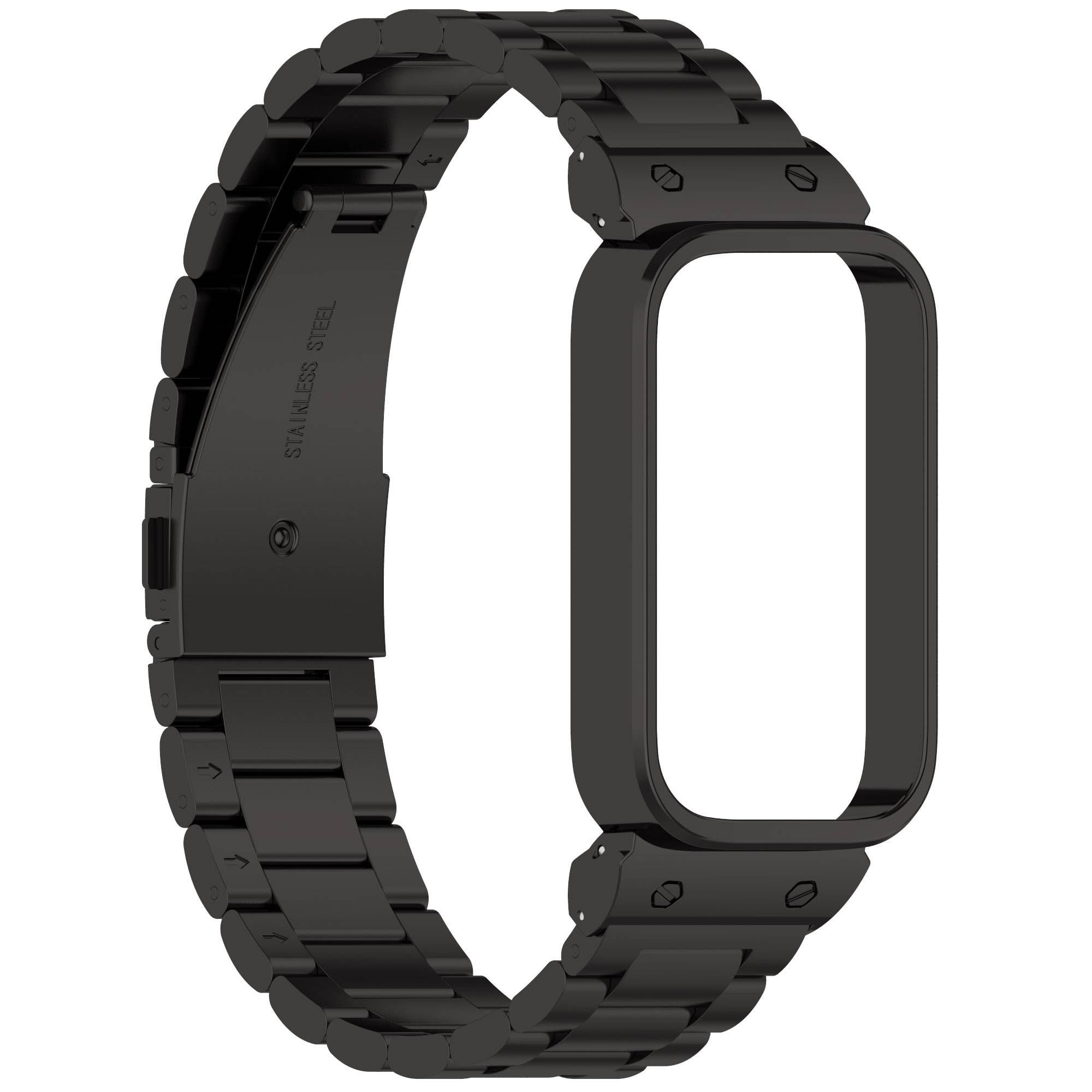 Edelstahlarmband für Xiaomi Band 9 Active & Redmi Band 3 Black