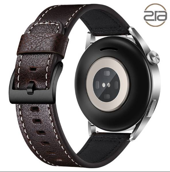 Echtes Lederarmband für Samsung Galaxy Watch 4 Coffee+Black 22 mm