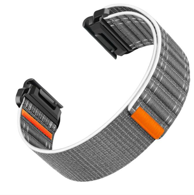 Nylon-Uhrenarmband für Garmin Fenix 8/567X/pro/Epix 935/965 Grey 22 mm